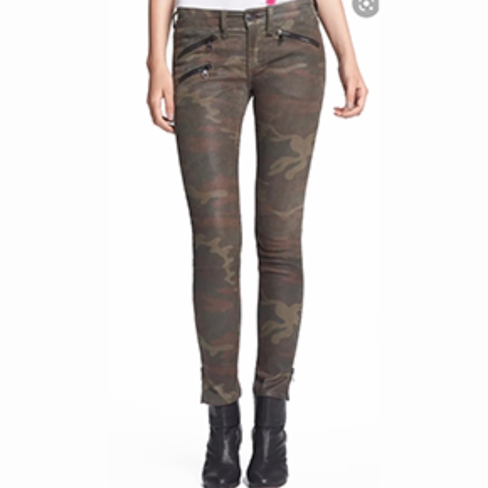 Skinny Desert Camo rag & bone leather pants